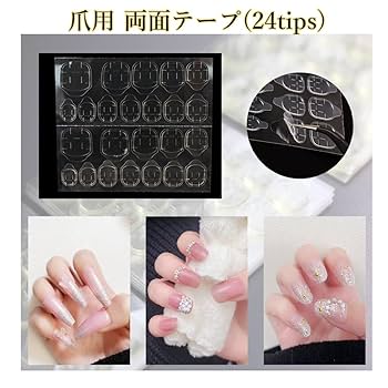 m テープ付きネイルチップ Amazon | 30Pcs 爪付け 水波模様ネイルチップ 両面テープ付き